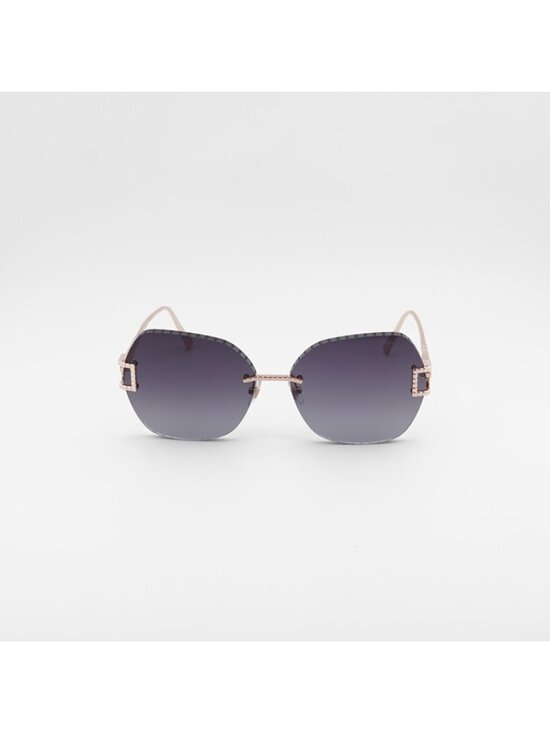 Chopard SCHG31M 08FC Sunglasses Gold Butterfly Frame, Smoke Lenses main image 4